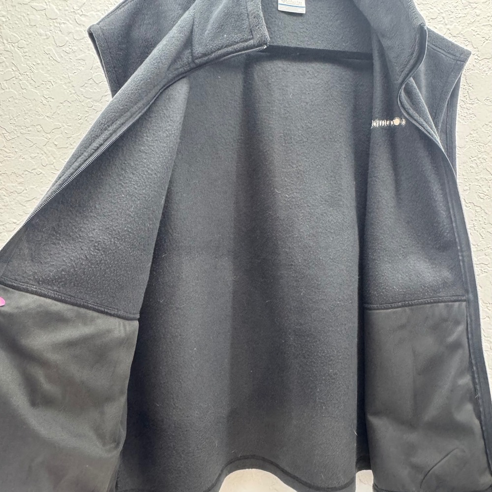 Columbia Fleece Vest Mens XXL Black Full Zip Pockets Outdoor Casual - Picture 7 of 9